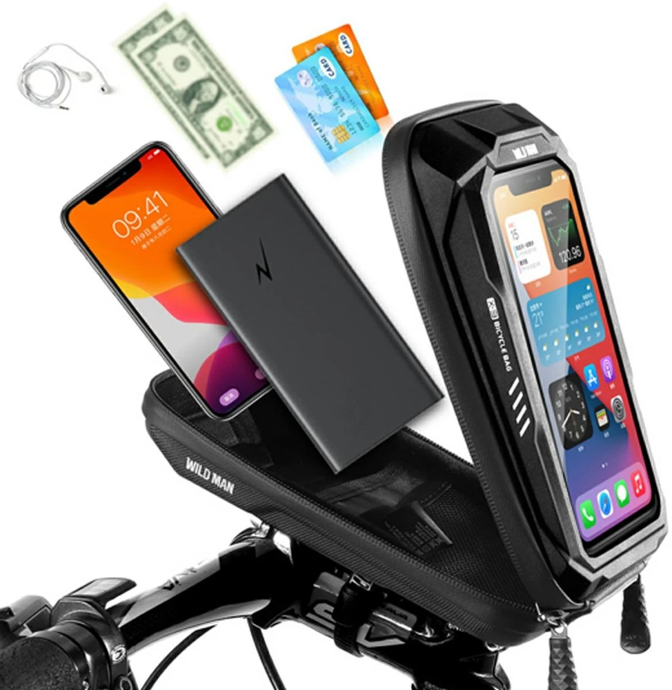 Dėklas/bicycle mount WILDMAN X3 case for handlebar juodos spalvos