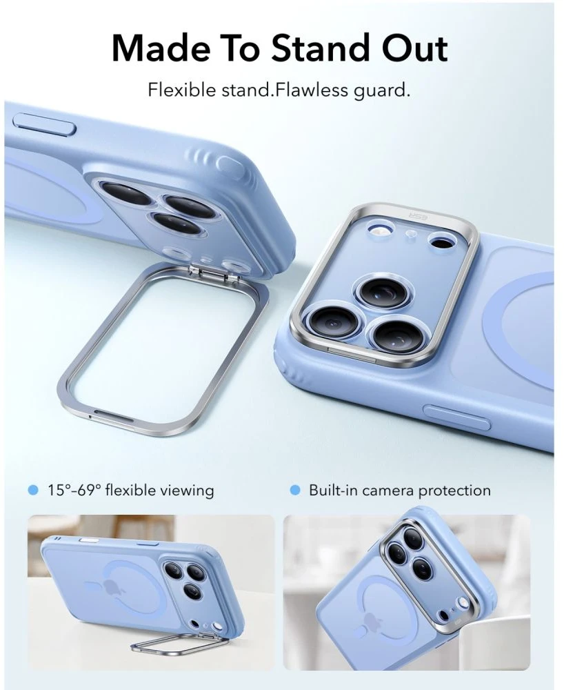 Dėklas Esr Classic Hybrid Kickstand Magsafe iPhone 17 Pro / 18 Pro frosted light mėlynas