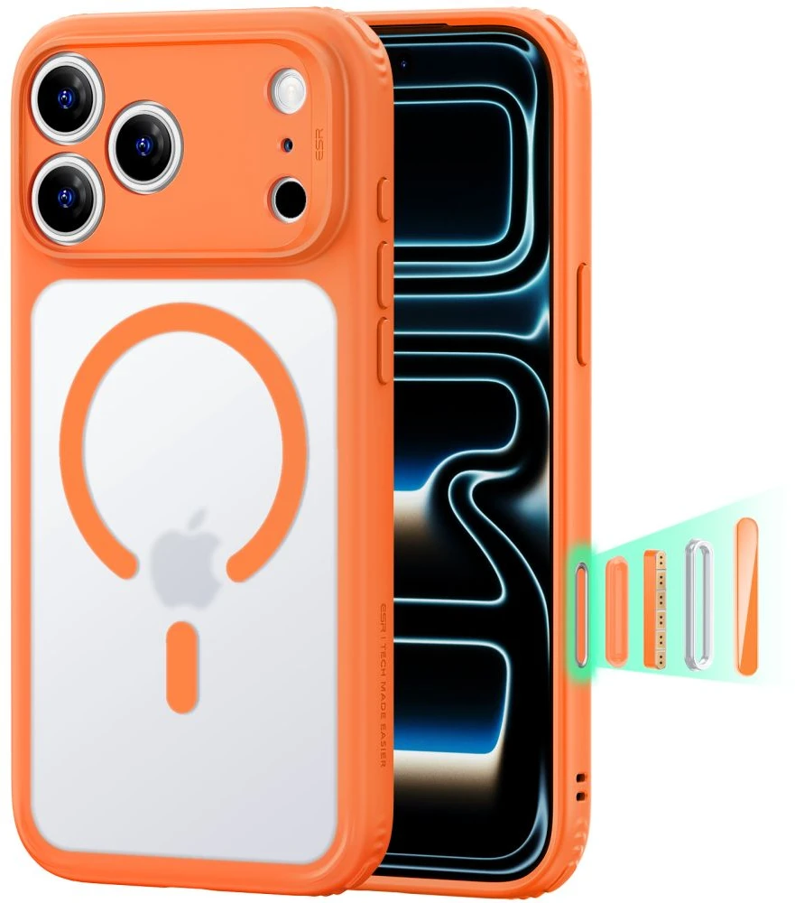 Dėklas Oranžinis Esr Classic Hybrid Magsafe iPhone 17 Pro Max / 18 Pro Max frosted oranžinis