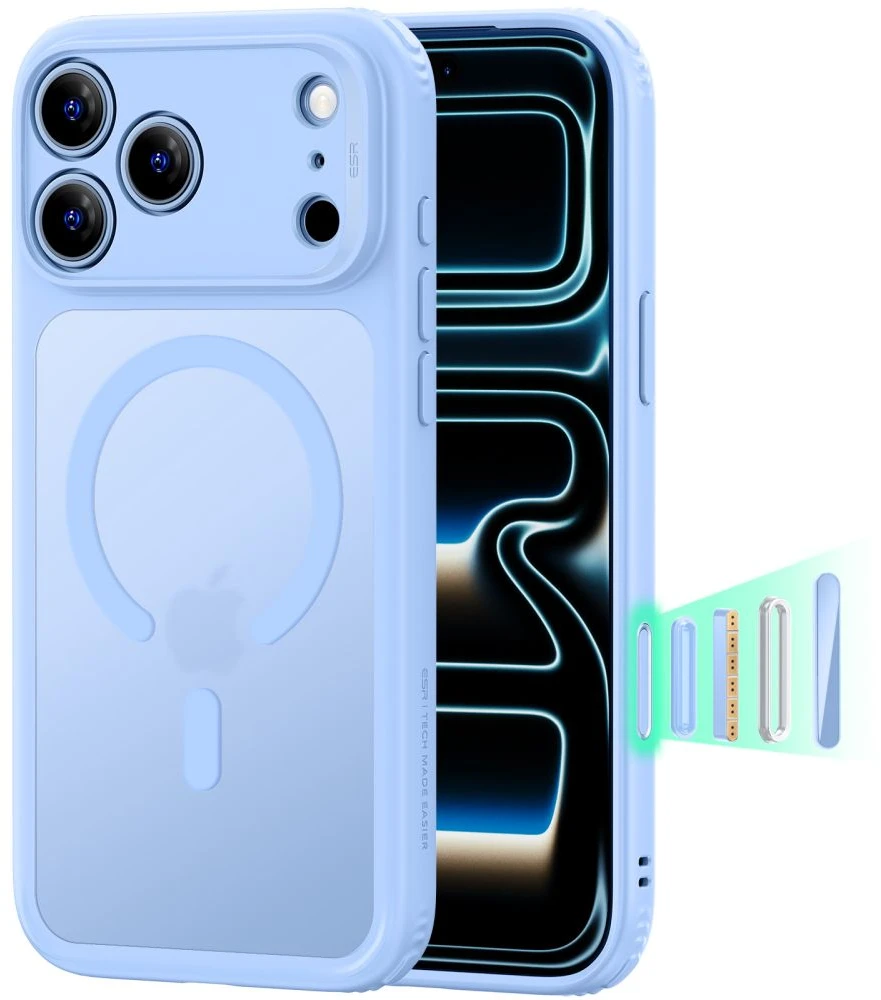 Dėklas ESR Classic Hybrid MagSafe case for iPhone 18 Pro / 17 Pro - light mėlynas