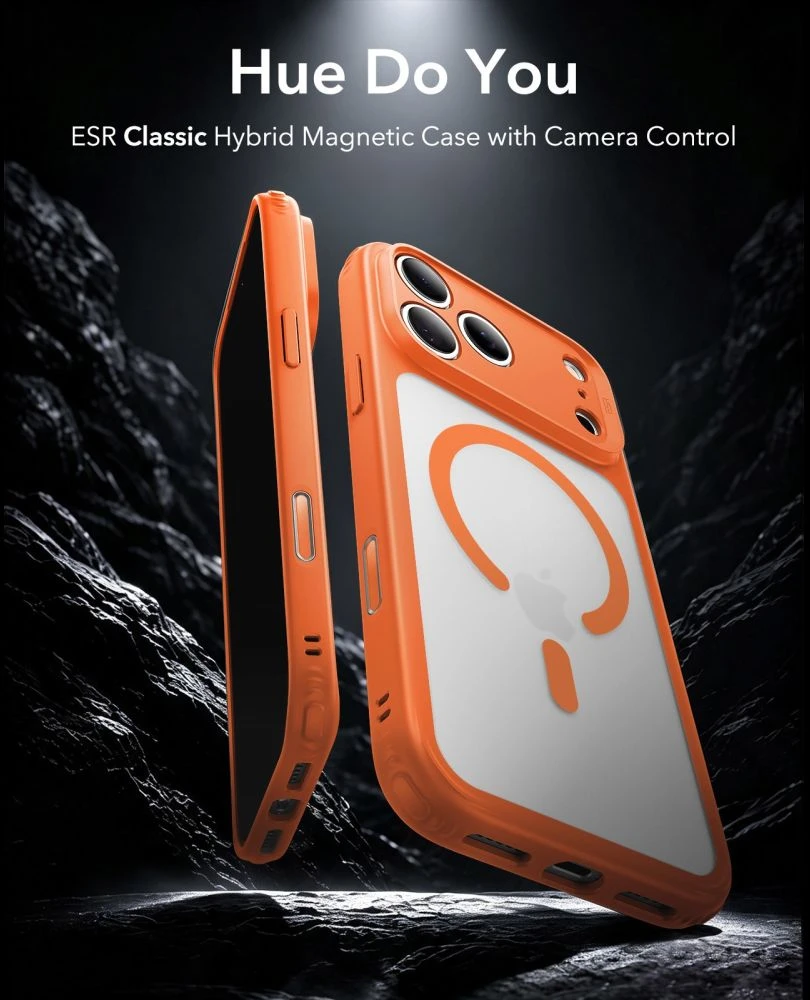 Dėklas Oranžinis Esr Classic Hybrid Magsafe iPhone 17 Pro Max / 18 Pro Max frosted oranžinis
