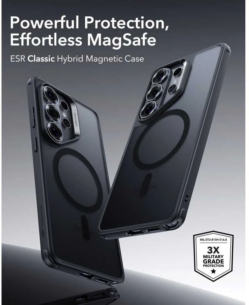 Dėklas ESR Classic Hybrid MagSafe Samsung Galaxy S26 Ultra Frosted juodos spalvos