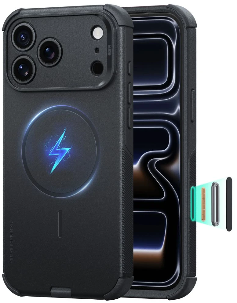 Dėklas Esr Cyber Tough Magsafe iPhone 17 Pro Max / 18 Pro Max juoda
