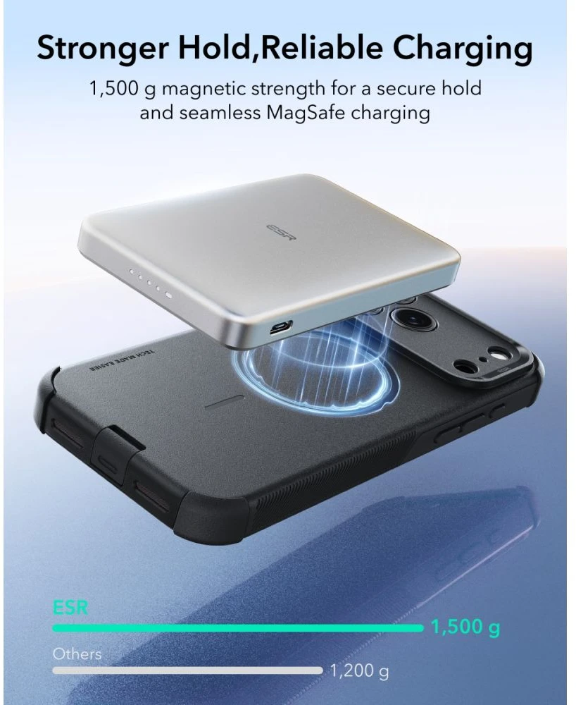 Dėklas ESR CYBER TOUGH MagSafe iPhone 17 Pro / 18 Pro Juodas