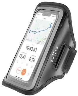 FIXED Armband sportinis riešo dėklas, skirtas išmaniesiems telefonams iki 6,7" juoda