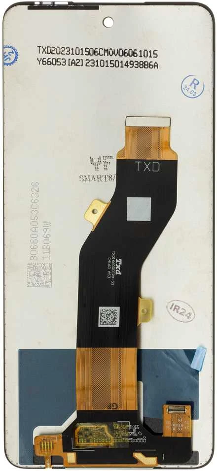 Dėklas For_Infinix/Tecno LCD Ekranas + Touch Unit Infinix Hot 40i/Smart 8/8 HD/Tecno Spark 20c (TXD versija) Juodas