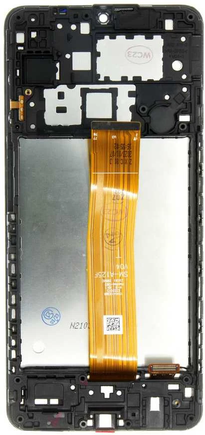 Dėklas For_Samsung LCD ekranas + jutiklinis blokas + priekinis dangtelis, skirtas Samsung A125 Galaxy A12 Juodas