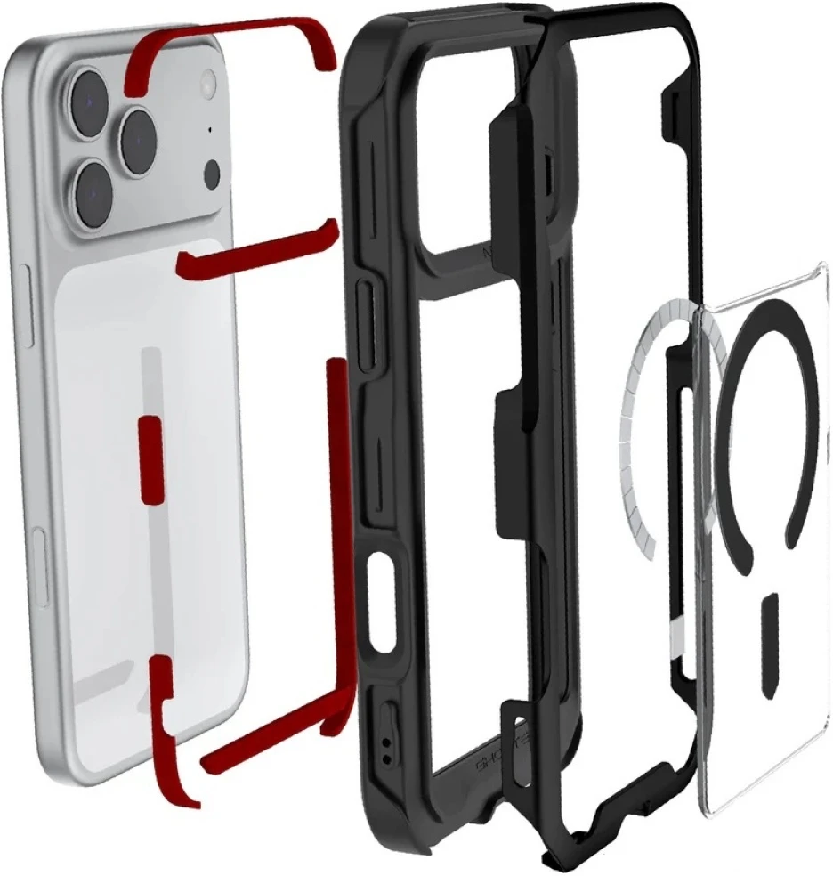 Dėklas Ghostek Atomic Slim MagSafe skirtas Apple iPhone 17 Pro Max juodos spalvos