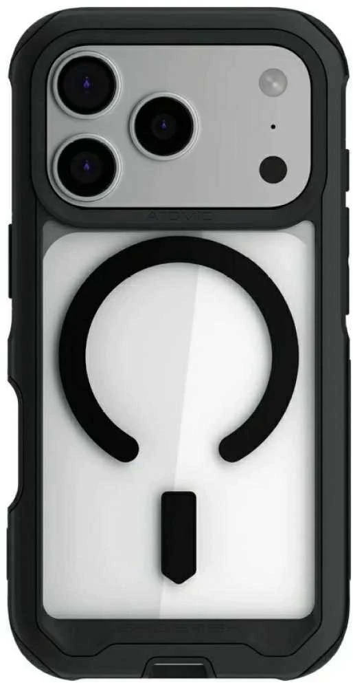 Dėklas Ghostek Atomic Slim MagSafe skirtas Apple iPhone 17 Pro juodos spalvos