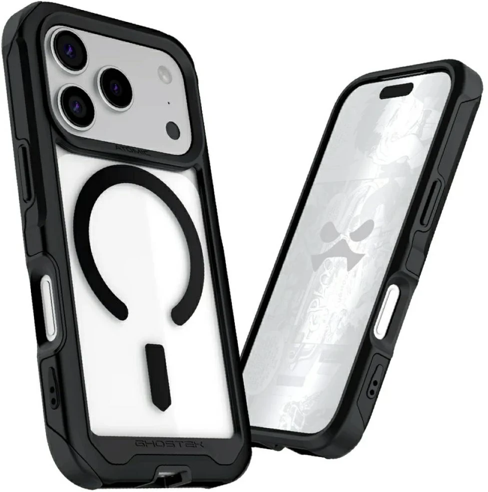 Dėklas Ghostek Atomic Slim MagSafe skirtas Apple iPhone 17 Pro juodos spalvos