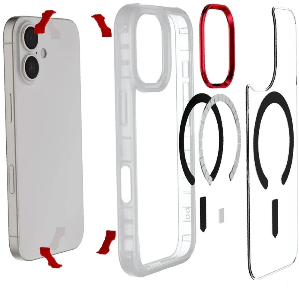 Dėklas Ghostek Covert MagSafe skirtas Apple iPhone 17 skaidrus