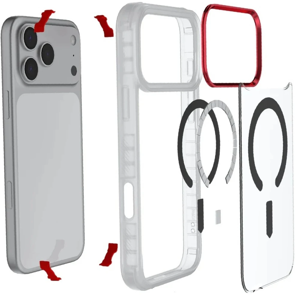 Dėklas Ghostek Covert MagSafe skirtas Apple iPhone 17 Pro Max skaidrus