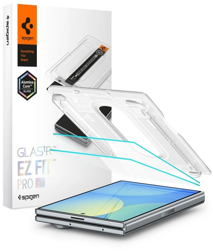 Grūdintas stiklas SPIGEN GLAS.TR EZ FIT PRO AC 2-PACK GALAXY Z FOLD 8 CLEAR