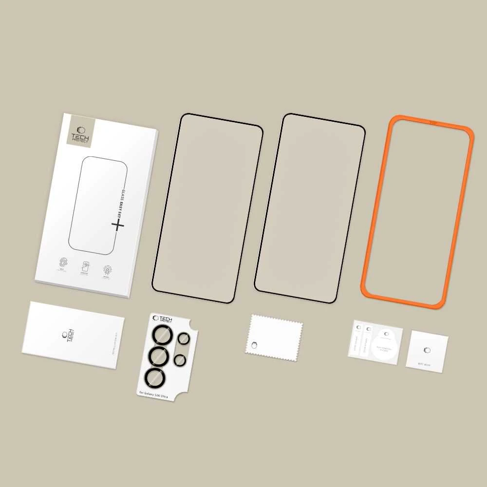 Grūdintas stiklas Tech-Protect EASY SET+ 3-PACK Samsung Galaxy S26 ULTRA Juodas