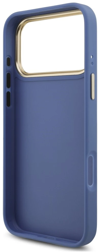 Dėklas Guess 4G Big 4G Classic Logo Big Strap Metal Mygtukai, skirtas iPhone 18 Pro Max / 17 Pro Max, mėlynas
