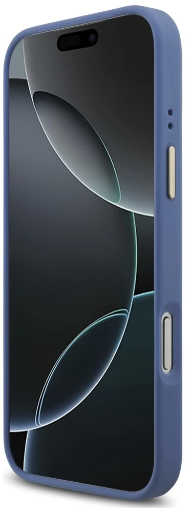 Dėklas Guess 4G Big 4G Classic Logo Big Strap Metal Mygtukai, skirtas iPhone 18 Pro Max / 17 Pro Max, mėlynas