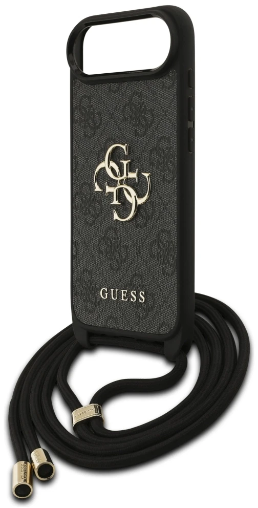 Dėklas Guess 4G Big Logo Cord Stap Crossbody Apple iPhone Air juodos spalvos