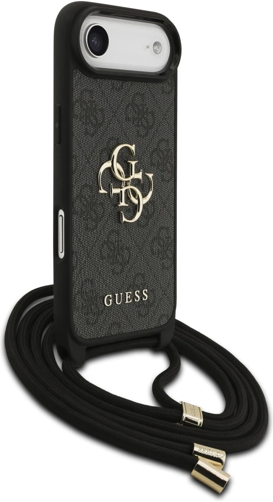 Dėklas Guess 4G Big Logo Cord Stap Crossbody Apple iPhone Air juodos spalvos