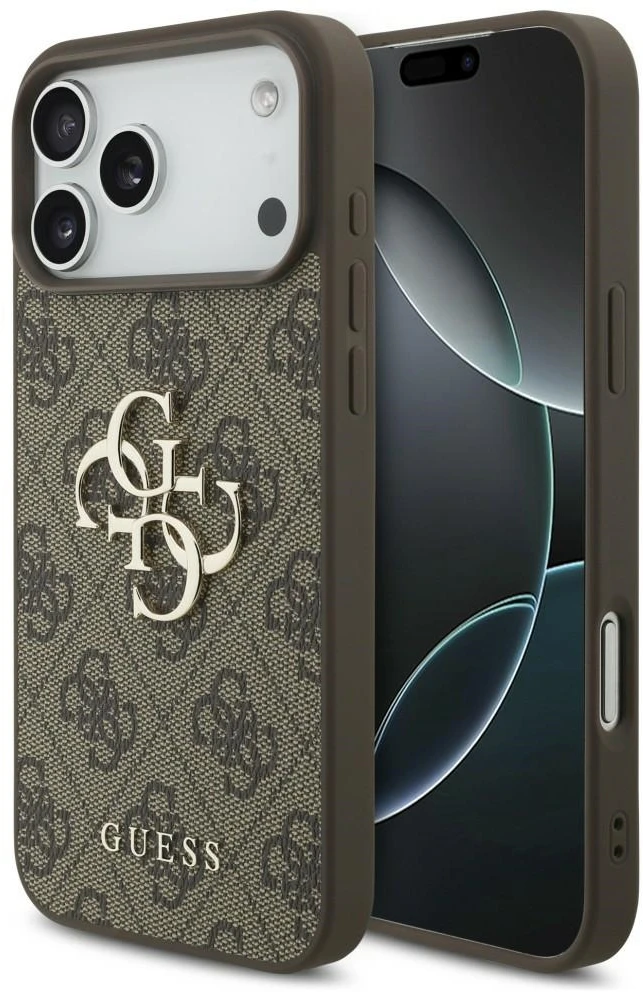 Dėklas Guess 4G Big Logo skirtas iPhone 18 Pro / iPhone 17 Pro Max ruda