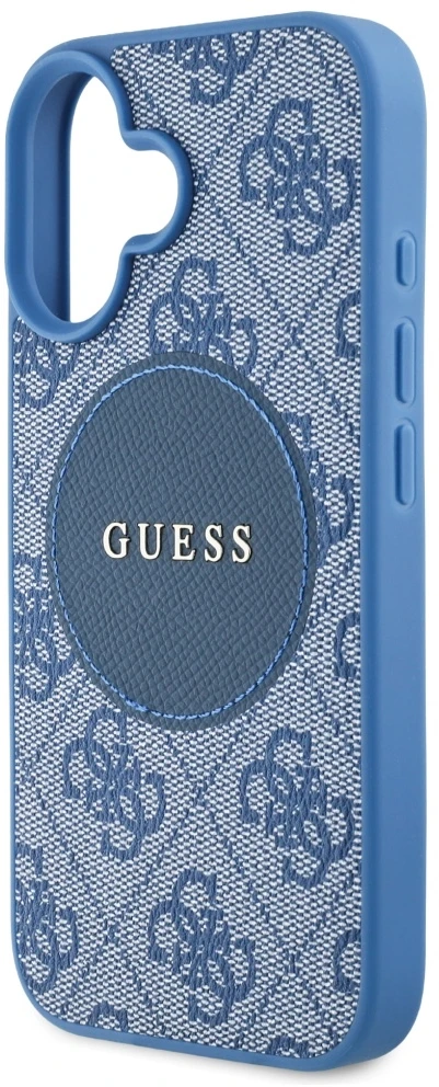Guess 4G Circle Classic Logo MagSafe dėklas iPhone 16 - mėlynas