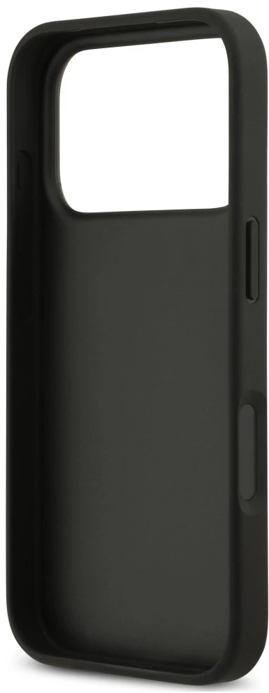 Dėklas Guess 4G Double Card Triangle, skirtas iPhone 18 Pro / 17 Pro, juodas