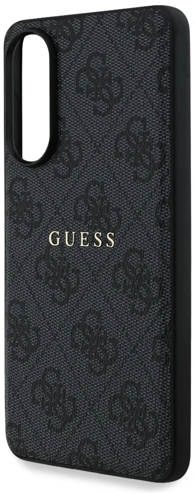 Dėklas Guess 4G Ring Classic Logo MagSafe Samsung Galaxy S25 Edge juodos spalvos