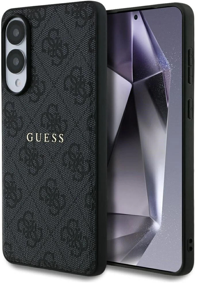 Dėklas Guess 4G Ring Classic Logo MagSafe Samsung Galaxy S25 Edge juodos spalvos