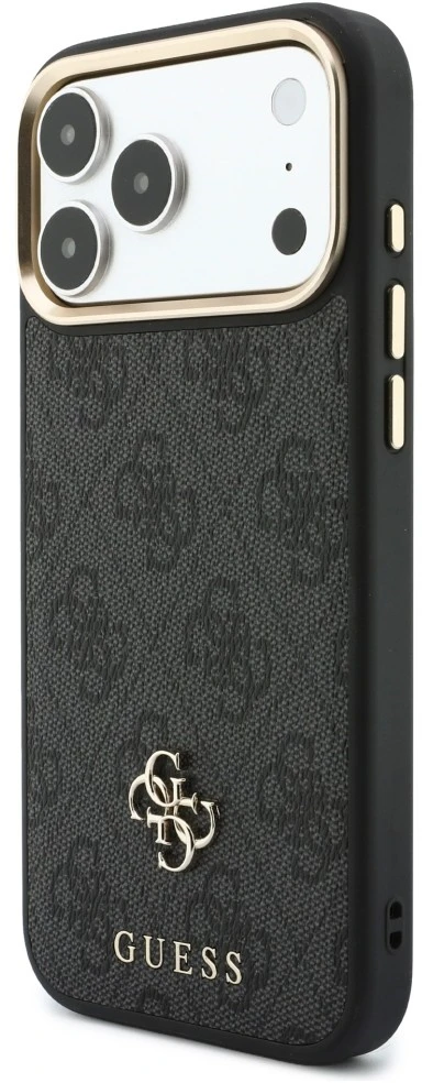 Dėklas Guess 4G su Magsafe pinigine, skirtas iPhone 18 Pro / 17 Pro, juodas