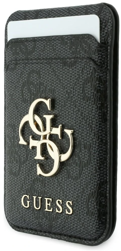 Dėklas Guess 4G su Magsafe pinigine, skirtas iPhone 18 Pro / 17 Pro, juodas