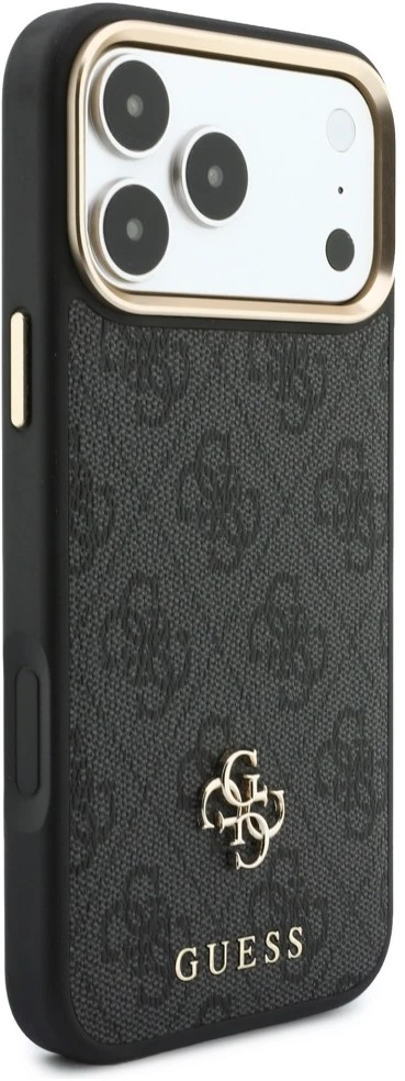 Dėklas Guess 4G su Magsafe pinigine, skirtas iPhone 18 Pro / 17 Pro, juodas