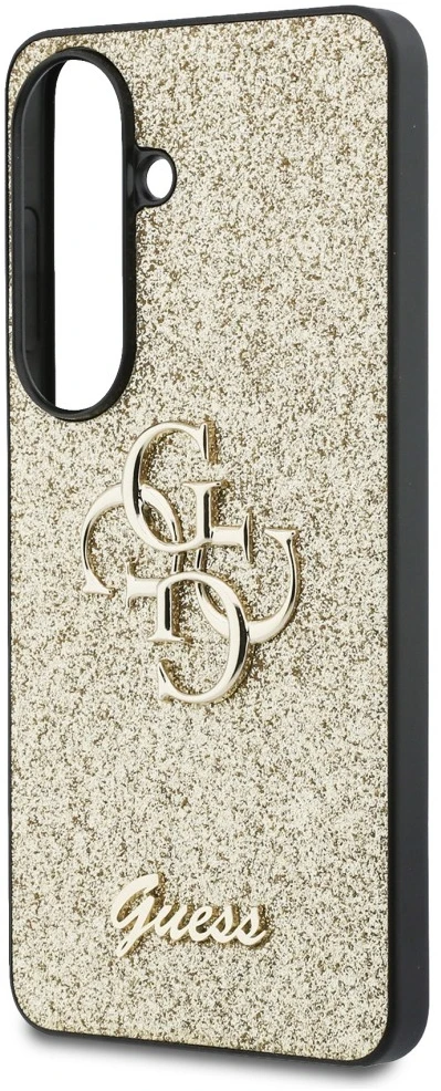 Dėklas Guess Fixed Glitter Big 4G Metal Logo Samsung Galaxy S26 auksinis