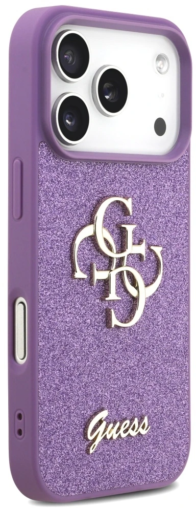 Dėklas Guess Fixed Glitter Big 4G Apple iPhone 17 Pro lilac