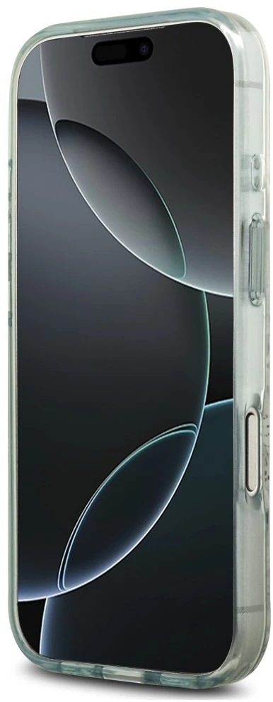 Dėklas Guess IML Flower & Tonal Circle MagSafe, skirtas iPhone 18 Pro Max / 17 Pro Max, žalias