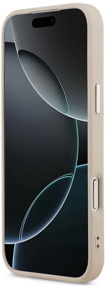 Dėklas Guess Triangle Logo MagSafe, skirtas iPhone 18 Pro Max / 17 Pro Max, rožinis