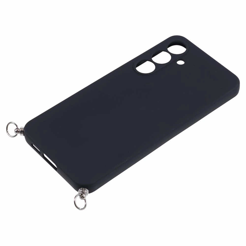 Dėklas Hurtel Samsung Galaxy A17 5G / A17 4G Case with Fiber Lining and Crossbody Strap – juodos spalvos