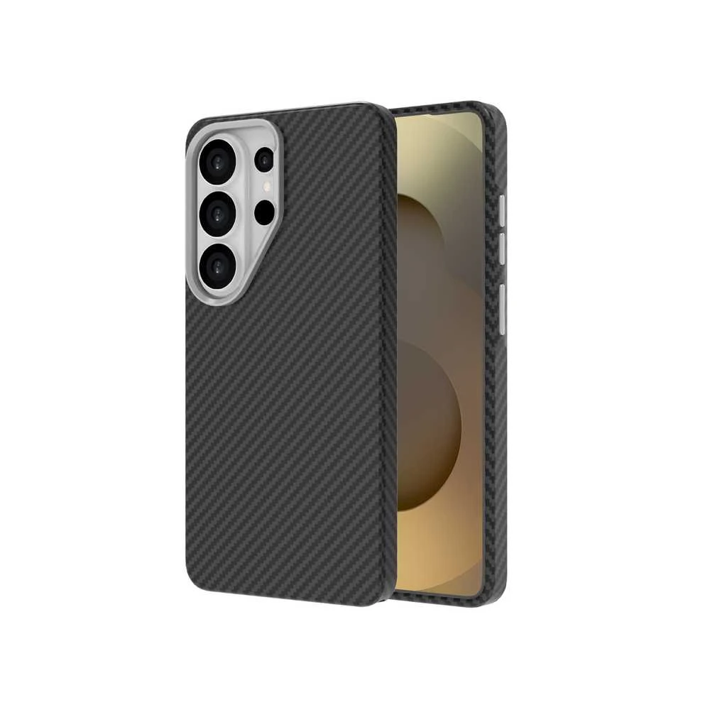 Dėklas Just Must JM PLATINUM CARBON with magsafe for Galaxy S26 Ultra Juodas