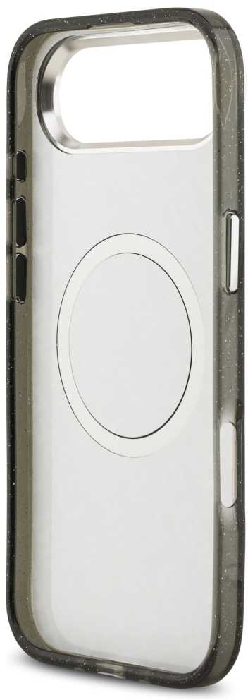 Dėklas Karl Lagerfeld IML Glitter Karl & Choupette Heads Logo MagSafe skirtas Apple iPhone Air juodos spalvos