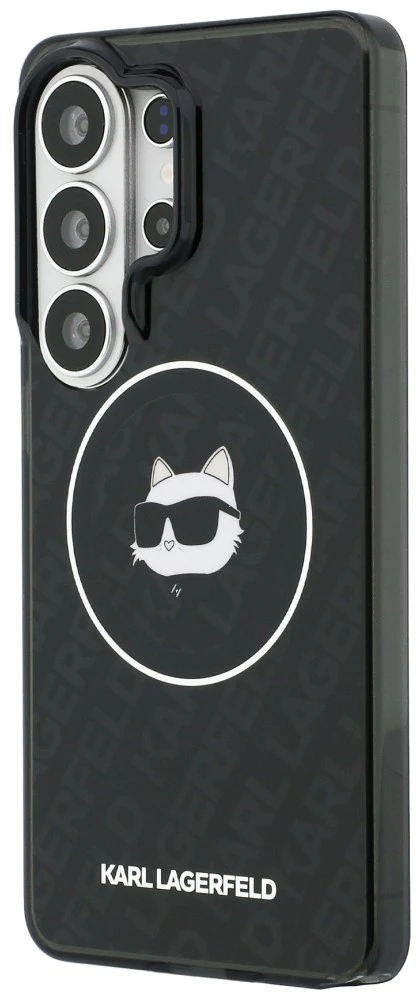Dėklas Karl Lagerfeld IML Repeated Choupette MagSafe for Samsung Galaxy S26 Ultra juodos spalvos