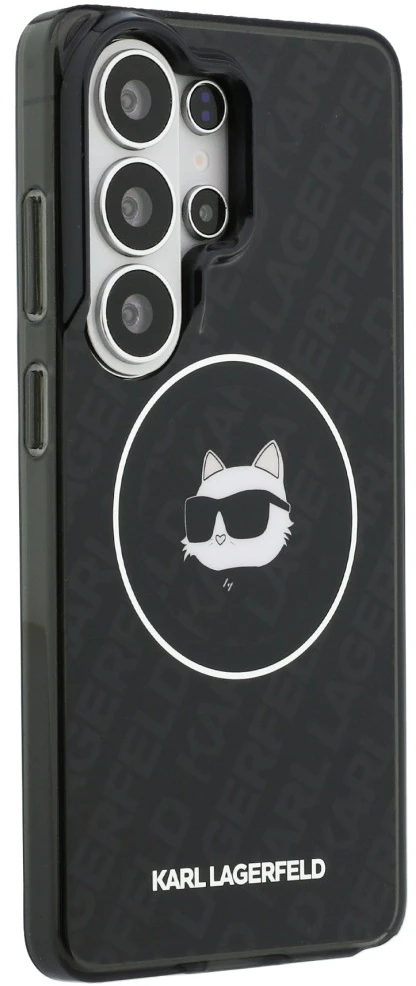 Dėklas Karl Lagerfeld IML Repeated Choupette MagSafe for Samsung Galaxy S26 Ultra juodos spalvos