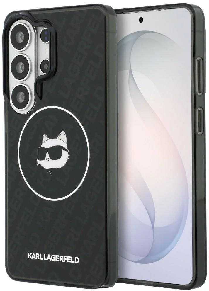 Dėklas Karl Lagerfeld IML Repeated Choupette MagSafe for Samsung Galaxy S26 Ultra juodos spalvos