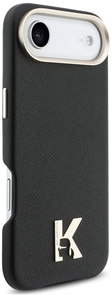 Karl Lagerfeld dėklas, skirtas IPHONE 17 Air, suderinamas su MagSafe KLHMP17M5PGFKHGK (PU FW W/ KHead logotipas) juodas