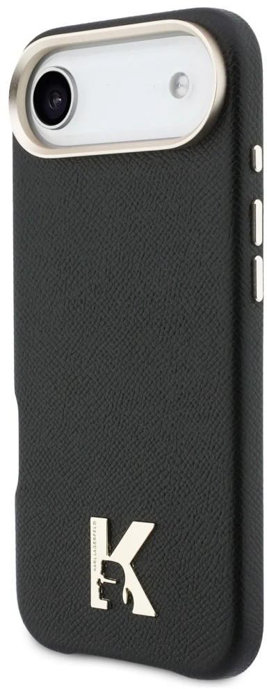 Karl Lagerfeld dėklas, skirtas IPHONE 17 Air, suderinamas su MagSafe KLHMP17M5PGFKHGK (PU FW W/ KHead logotipas) juodas