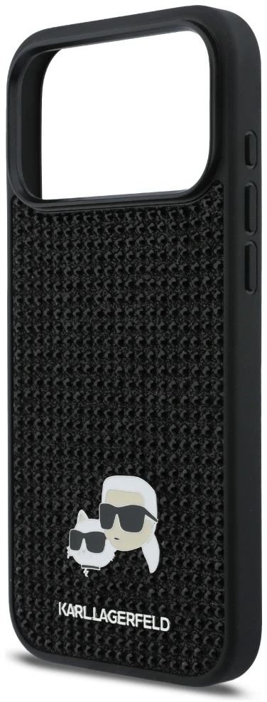 Dėklas Karl Lagerfeld case for IPHONE 17 Pro Max KLHCP17X6PRKCLK (Rhinestone W/ K&C PIN) juodas
