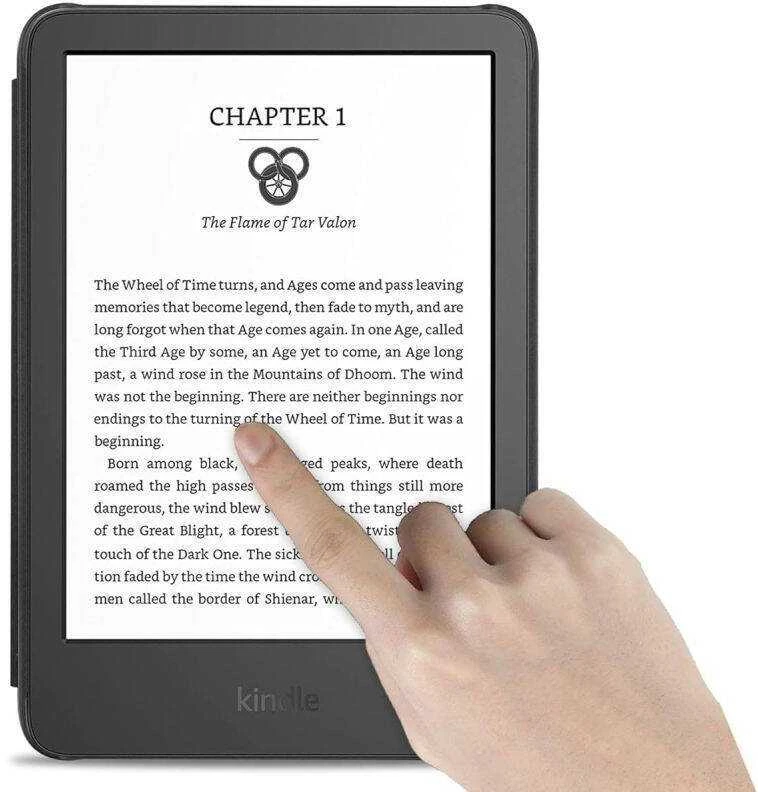 Dėklas Tech-Protect SmartCase, skirtas KINDLE PAPERWHITE VI / 6 / COLORSOFT / SIGNATURE EDITION, Mėlynos spalvos su sakurų raštais