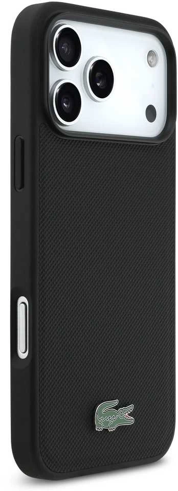 Dėklas Lacoste Iconic Petit Pique MagSafe Case + Wallet for Apple iPhone 17 Pro Max juodos spalvos