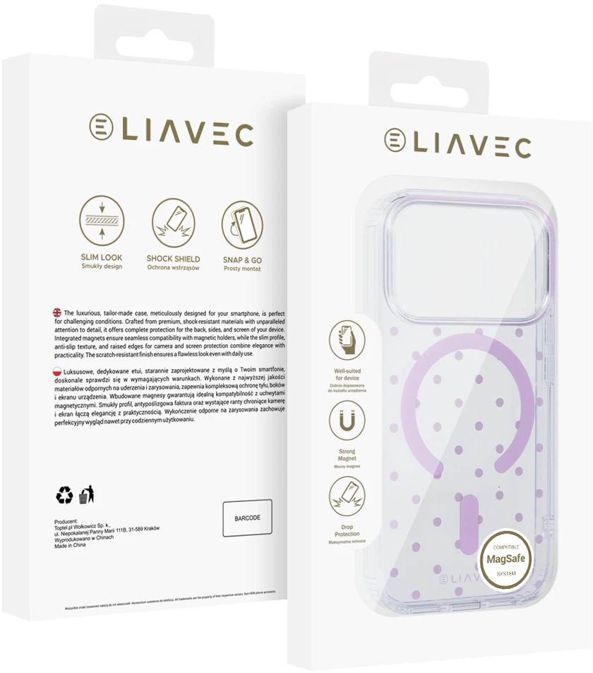 Liavec Bubble dėklas, skirtas Iphone 18 Pro/17 Pro, rožinis