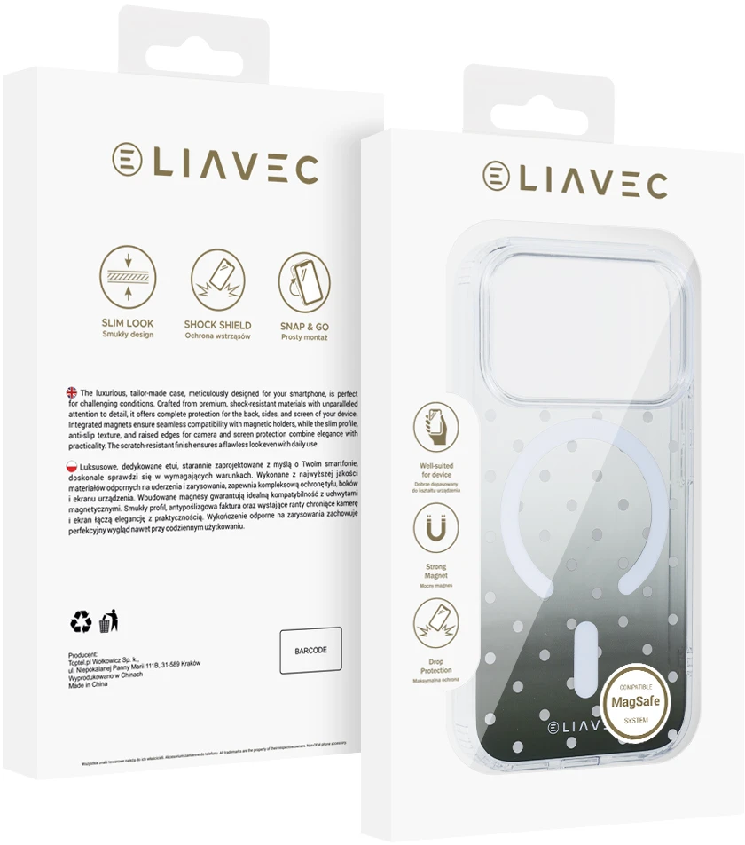 Dėklas Liavec Bubble Case do Iphone 18 Pro/17 Pro juoda