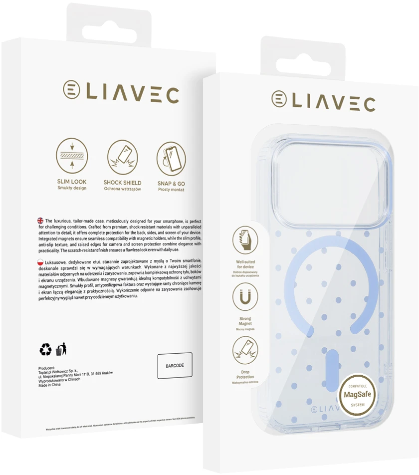 Dėklas Liavec Bubble Case do Iphone 18 Pro Max/17 Pro Max Šviesiai mėlynas