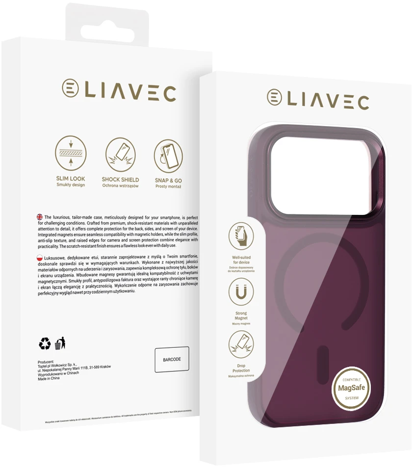 Dėklas Liavec Cloudy Case with Metal Camera Frame do Iphone 18 Pro Max/17 Pro Max violetinė (Camera Control Button)