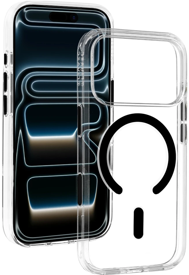 Liavec Pure dėklas su kameros valdymo mygtuku, skirtas iPhone 18 Pro Max/17 Pro Max, juodas